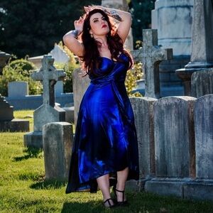 Wax Poetic goddess dress in amazing Blue color, sold out